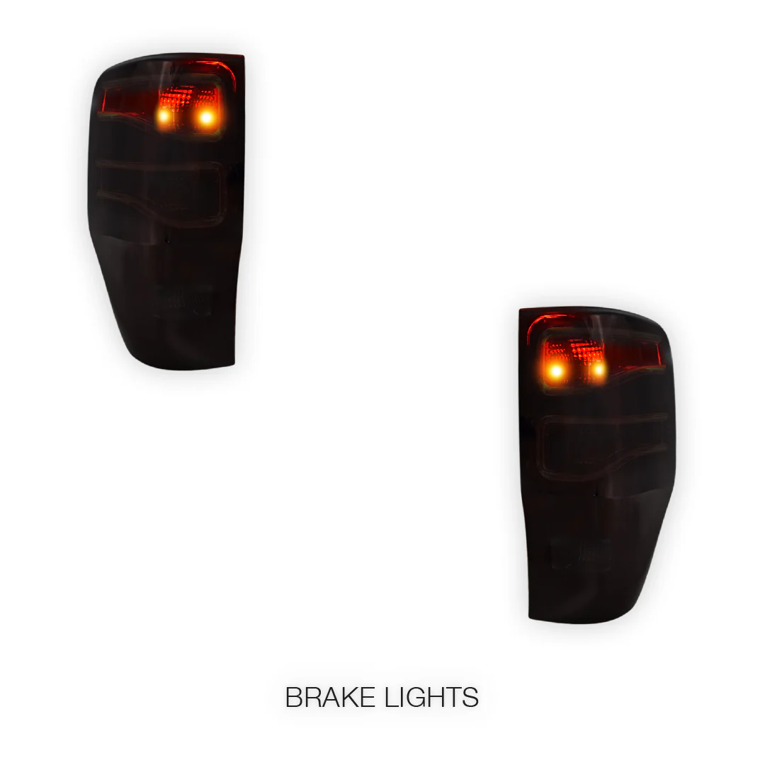 Ford Ranger PX MK1 / MK2 / MK3 (2011 - 2021) Smoked Red 3D LED Stripe Bar Tail Lights LH + RH - Image 4