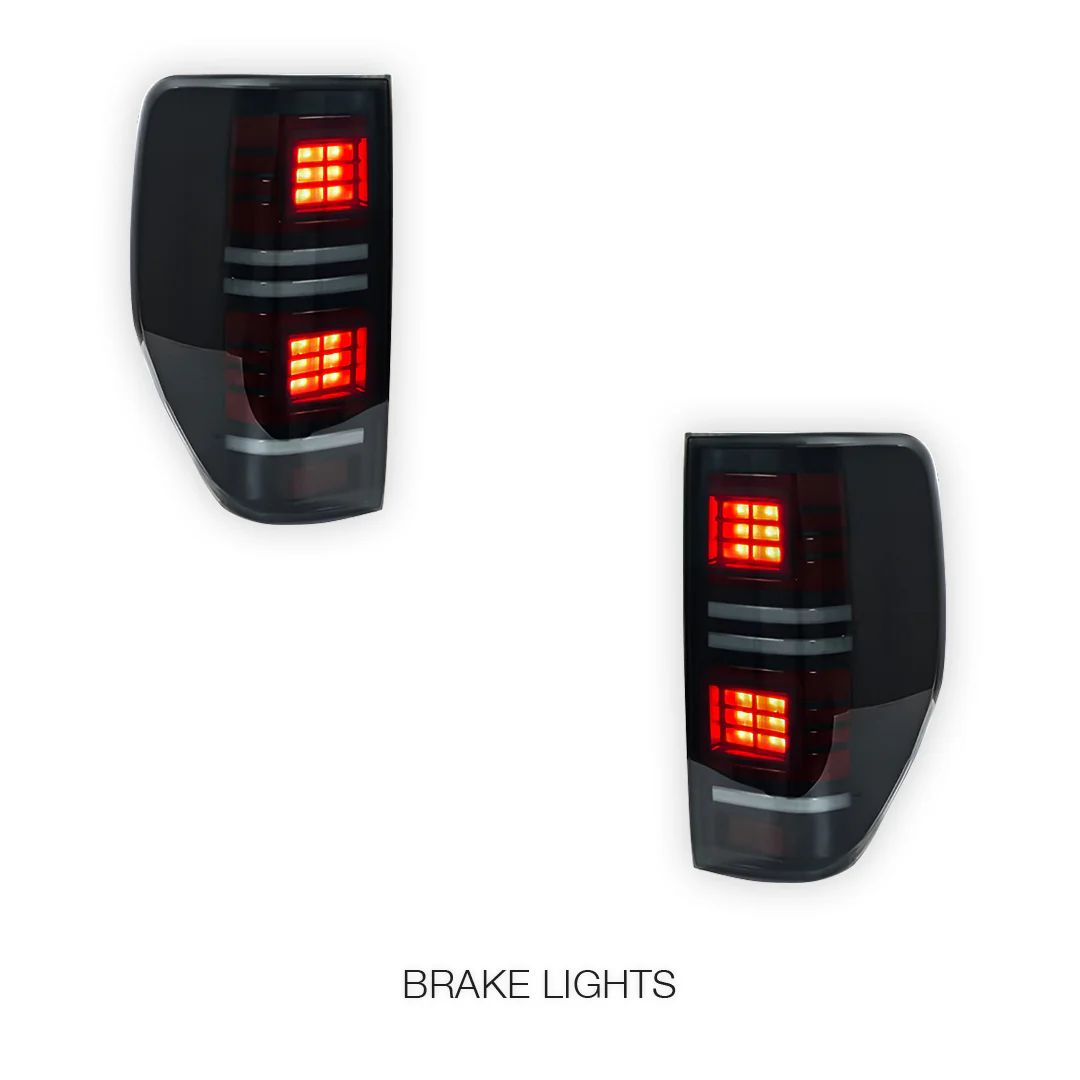 Ford Ranger PX MK1 MK2 MK3 (2011 - 2022) Smoked Block 3D Stripe Bars Sequential Tail Lights LH + RH - Image 5