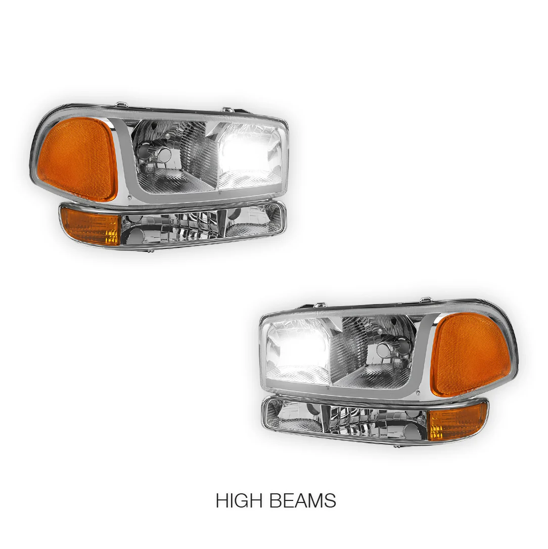 GMC Sierra 2500 HD SL / SLE / SLT (2001 - 2007) LED DRL Headlights LH + RH - Image 15