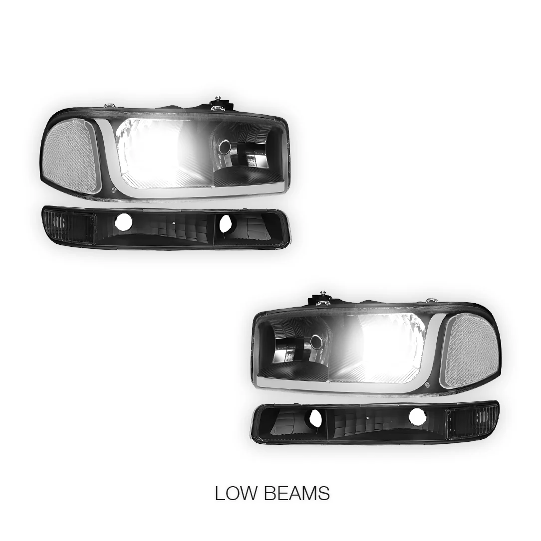 GMC Sierra 2500 HD SL / SLE / SLT (2001 - 2007) LED DRL Headlights LH + RH - Image 24