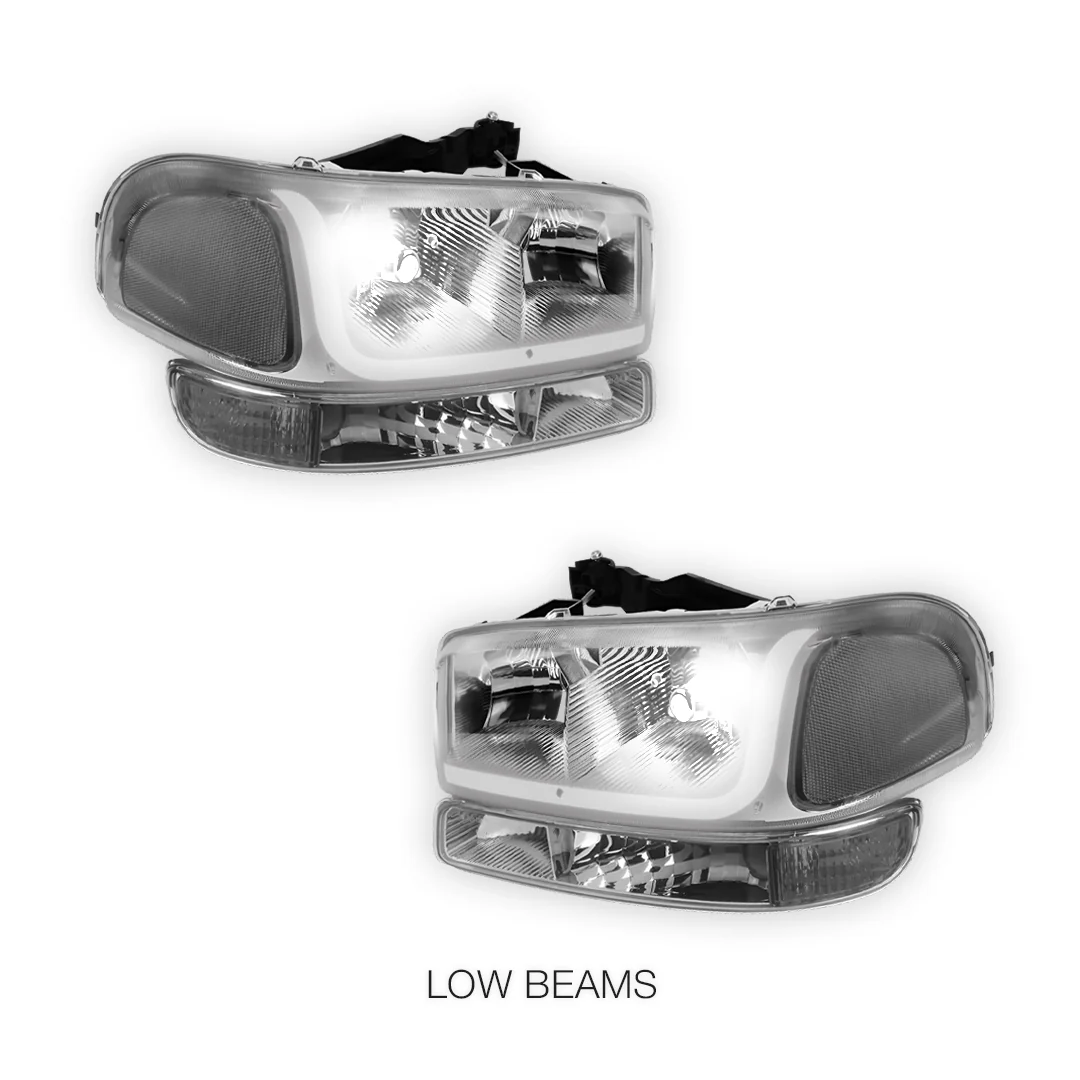GMC Sierra 2500 SL / SLE / SLT (1999 - 2004) LED DRL Headlights LH + RH - Image 28