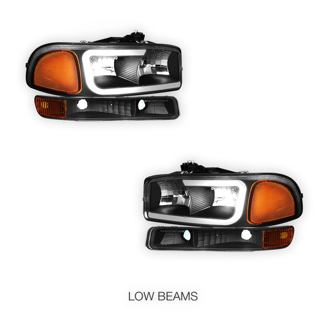 GMC Sierra 2500 SL / SLE / SLT (1999 - 2004) Pair LED DRL Headlights LH + RH - Image 28