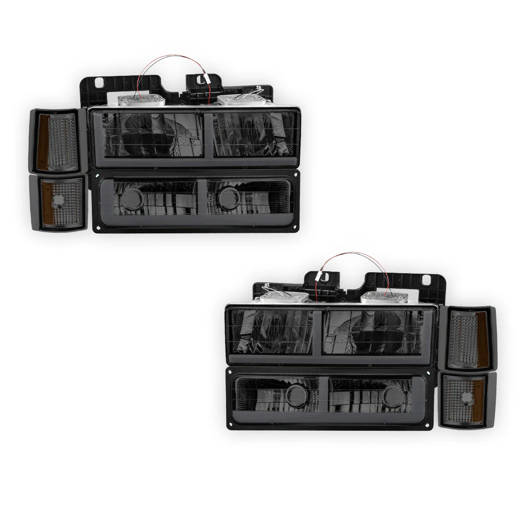 GMC Yukon Denali / SLE / SLT (1994 - 1999) F - LED Bar DRL Headlights LH + RH - Image 6