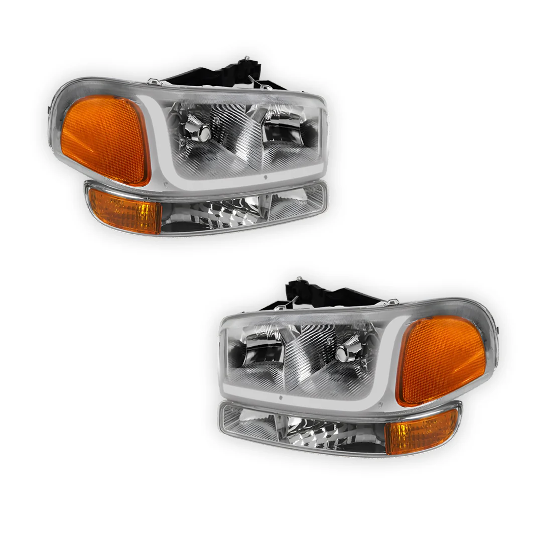 GMC Yukon SL / SLE / SLT (1999 - 2006) LED DRL Headlights LH + RH - Image 36