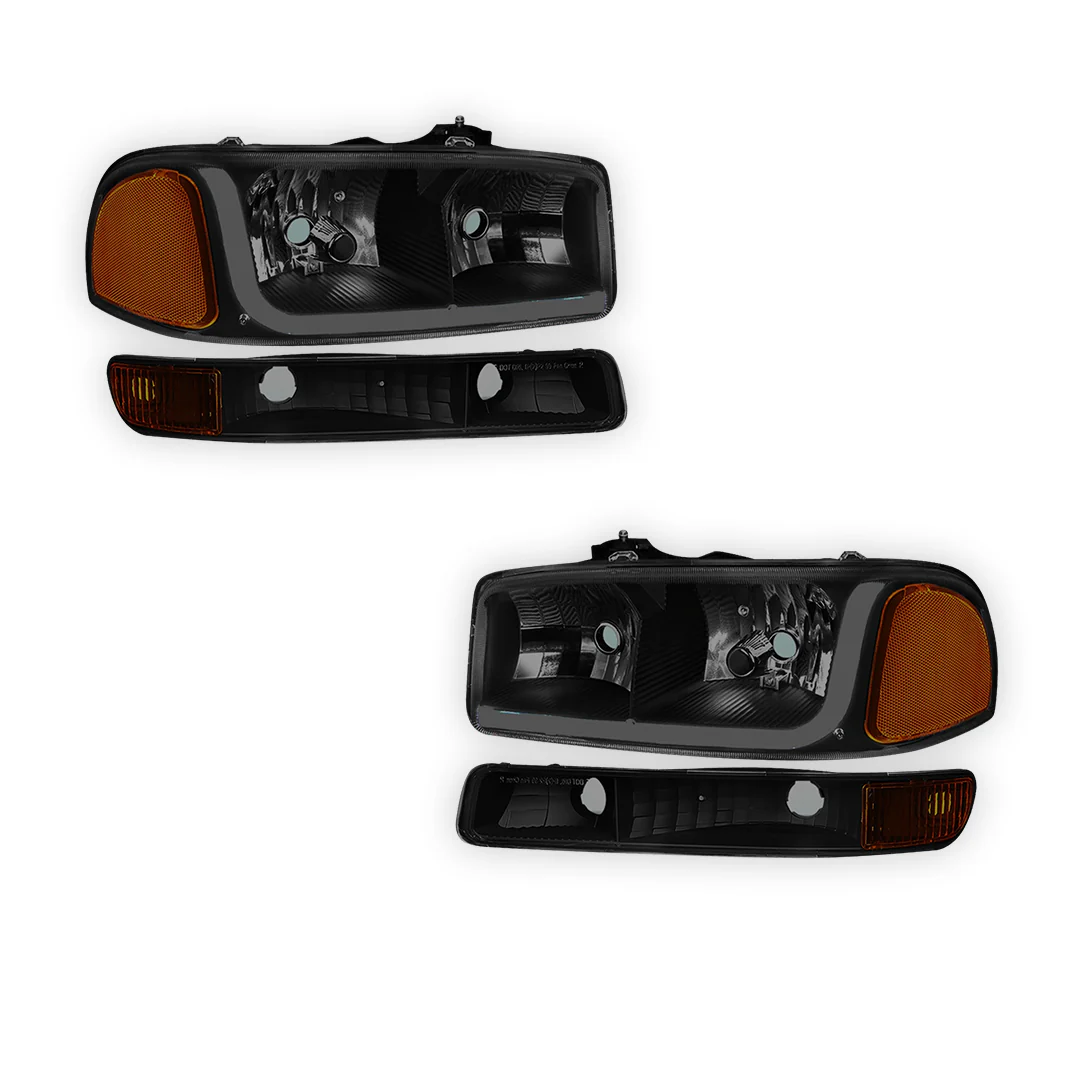 GMC Yukon XL 1500 SLE / SLT (2000 - 2006) LED DRL Headlights LH + RH - Image 18