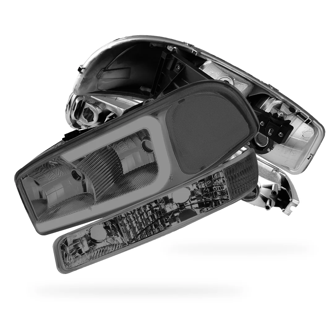GMC Yukon XL 1500 SLE / SLT (2000 - 2006) Pair LED DRL Headlights LH + RH - Image 31