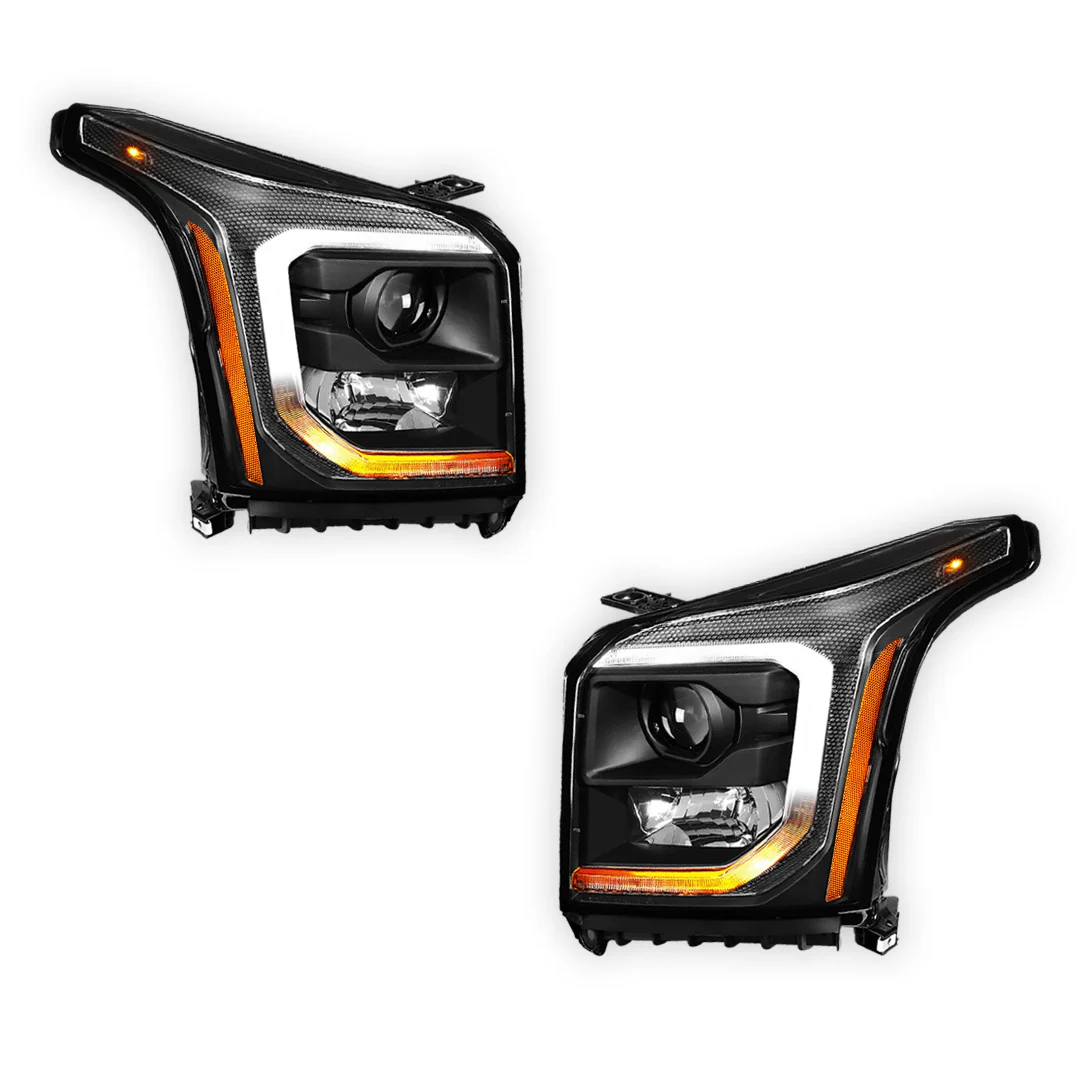 GMC Yukon XL Denali / SLE / SLT (2015 - 2020) LED DRL Replacement Projector Headlights LH + RH - Image 5