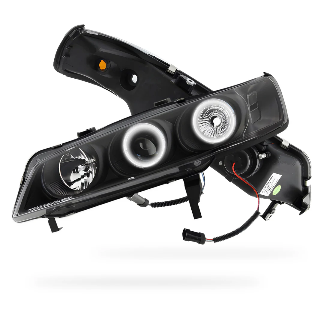 Honda Accord CD (1994 - 1997) Black CCFL Angel Eyes Projector Headlights LH + RH