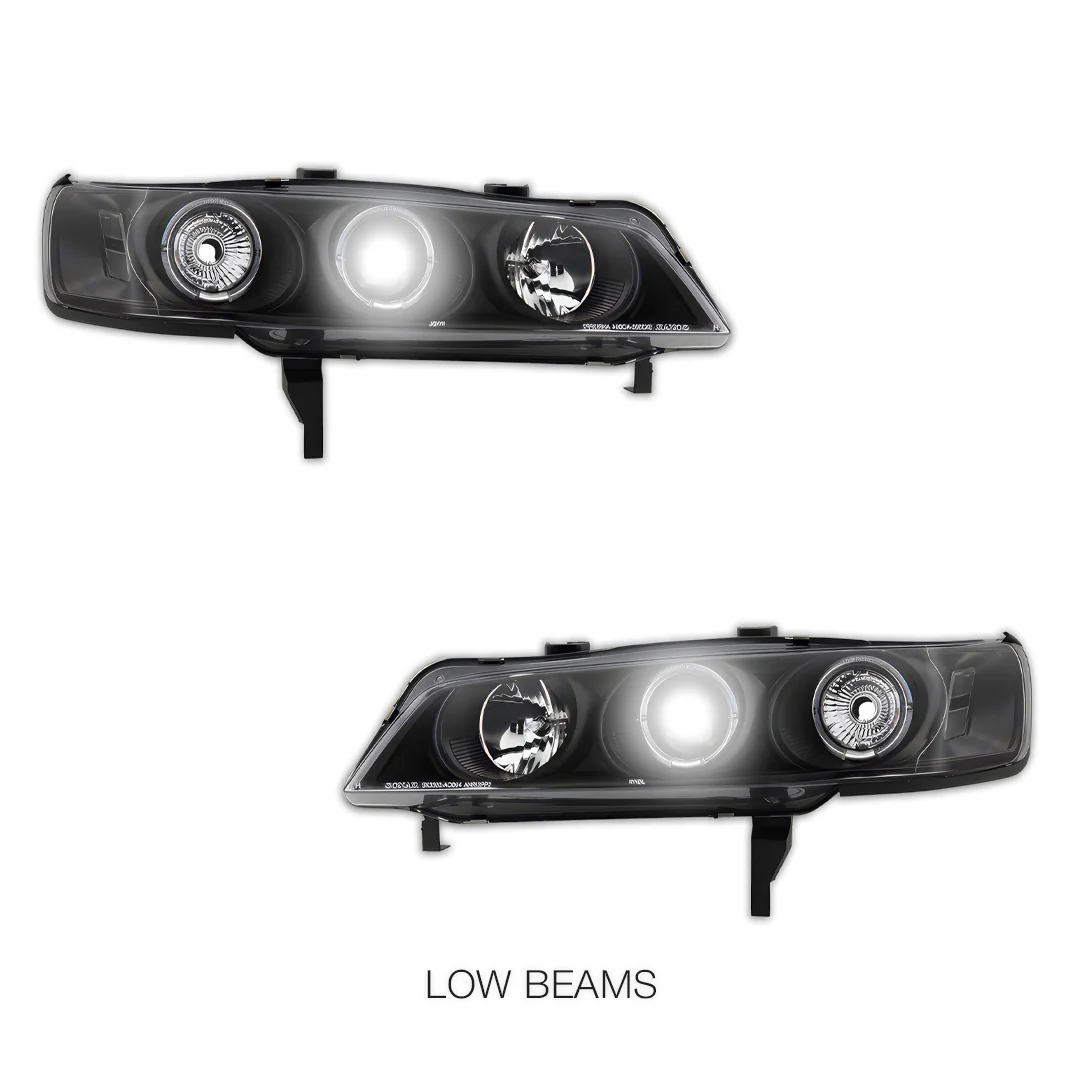 Honda Accord CD (1994 - 1997) Black CCFL Angel Eyes Projector Headlights LH + RH - Image 5
