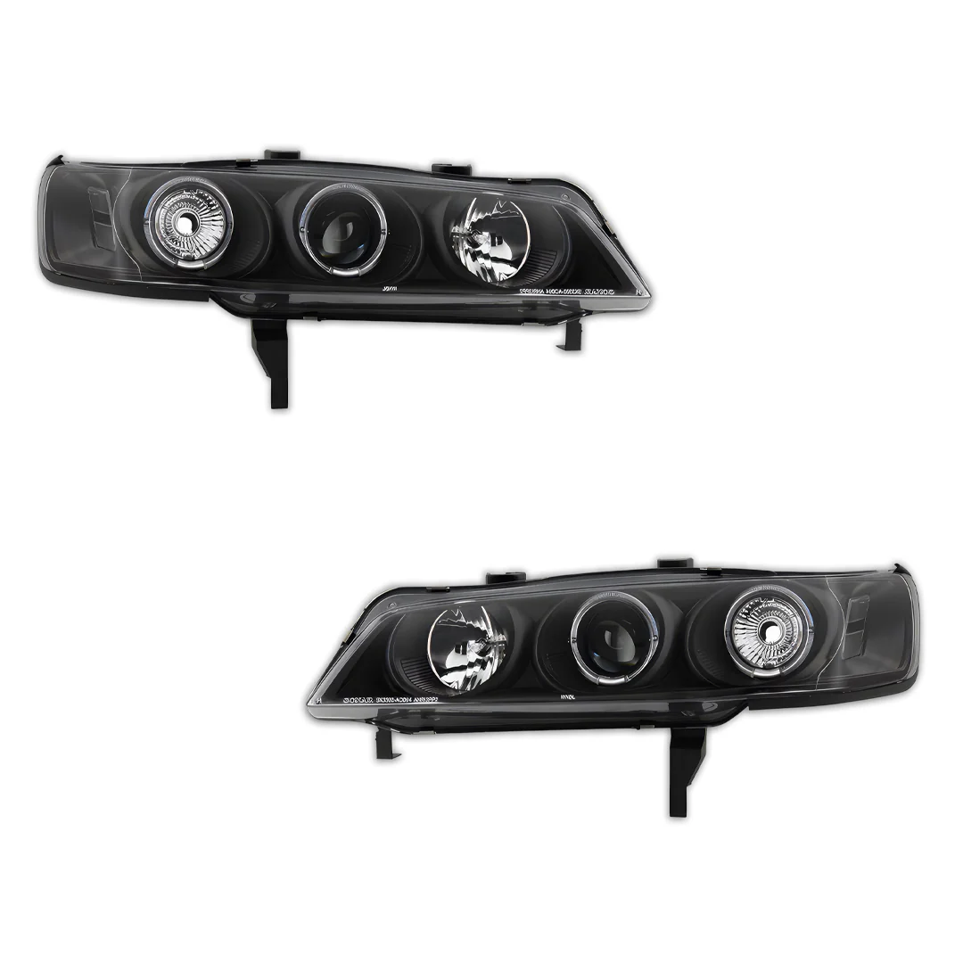 Honda Accord CD (1994 - 1997) Black CCFL Angel Eyes Projector Headlights LH + RH - Image 7