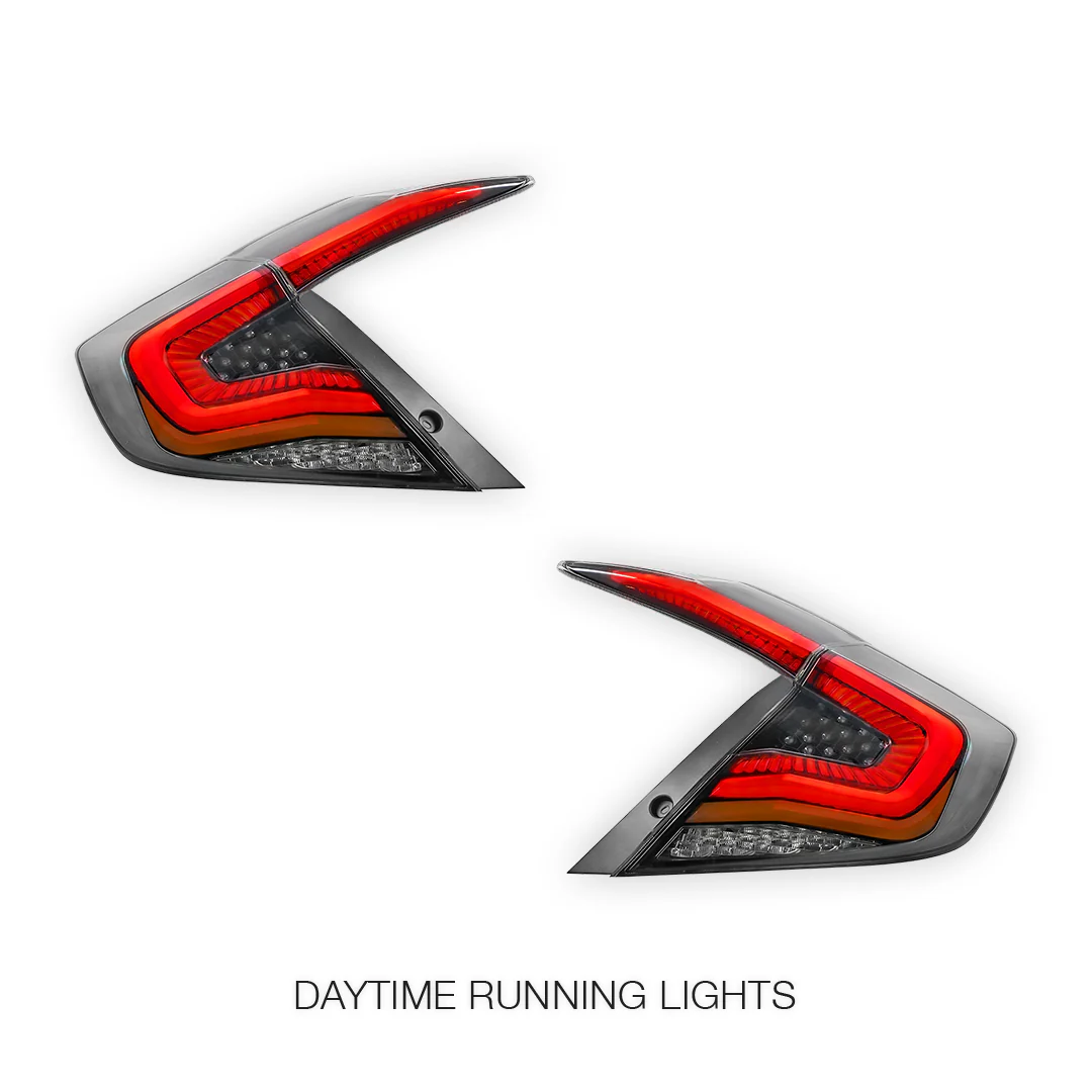 Honda Civic FC Sedan (2016 - 2018) Clear Sequential LED Tail Lights LH + RH - Image 3