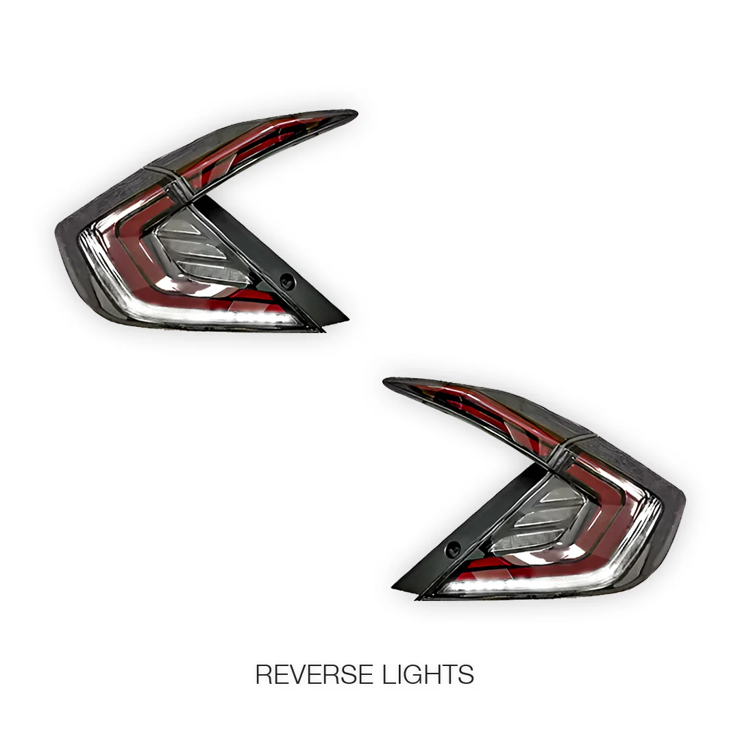 Honda Civic FK4 / FK7 / FK8 (2016 - 2018) Clear Sequential LED Tail Lights LH + RH - Image 6
