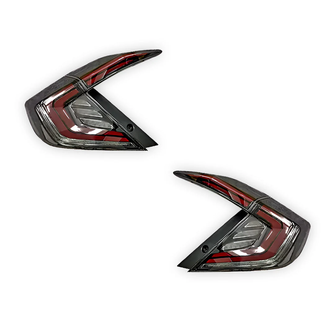 Honda Civic FK4 / FK7 / FK8 (2016 - 2018) Clear Sequential LED Tail Lights LH + RH - Image 6