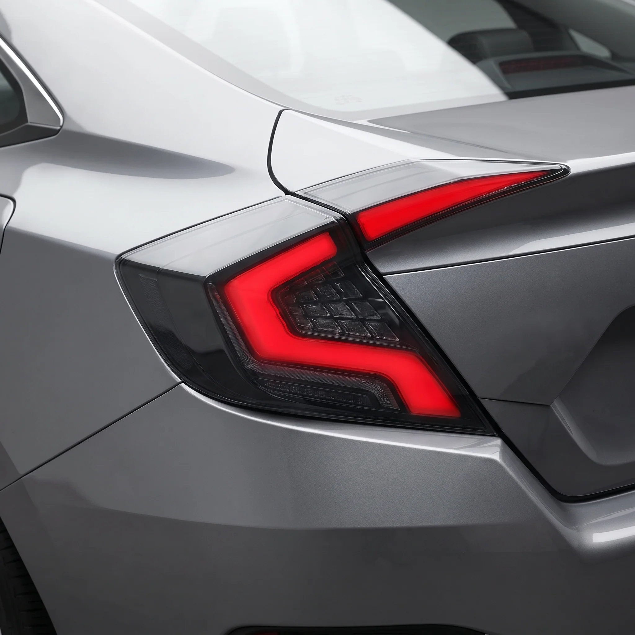 Honda Civic FK4 / FK7 / FK8 (2016 - 2018) Smoked Sequential LED Tail Lights LH + RH - Image 2