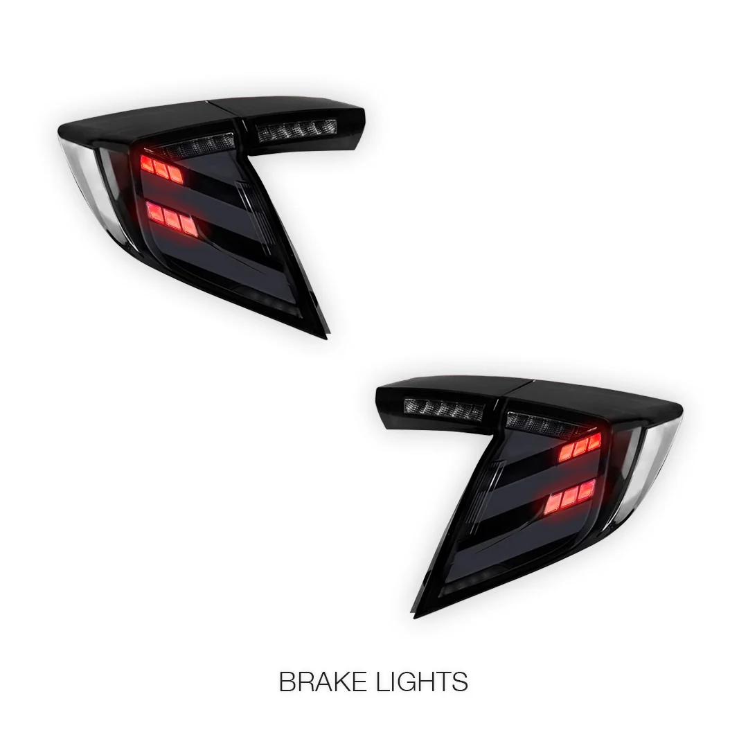 Honda Civic FK4 / FK7 / FK8 (2016 - 2019) Smoked RGB Sequential LED Tail Lights LH + RH - Image 4