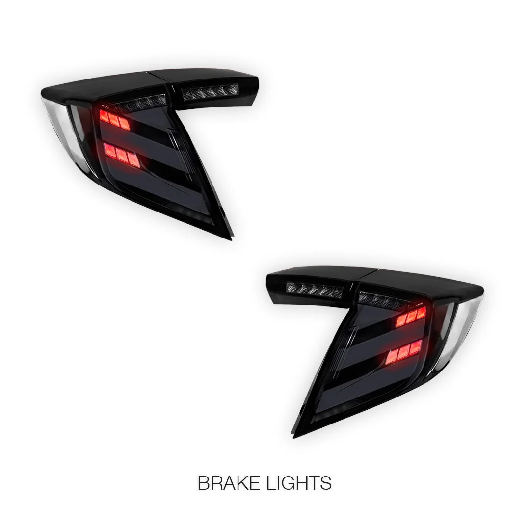 Honda Civic FK4 / FK7 / FK8 (2016 - 2019) Smoked RGB Sequential LED Tail Lights LH + RH - Image 3