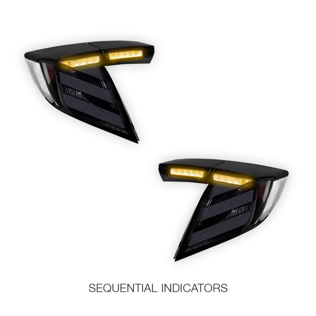 Honda Civic FK4 / FK7 / FK8 (2016 - 2019) Smoked RGB Sequential LED Tail Lights LH + RH - Image 4