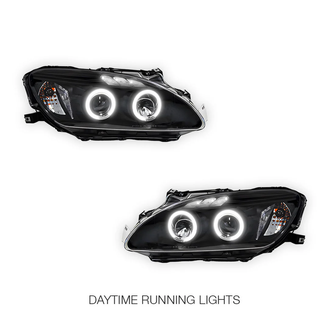 Honda S2000 AP1 Series 1 (1999 - 2001) Black Angel Eyes Projector Headlights LH + RH - Image 3
