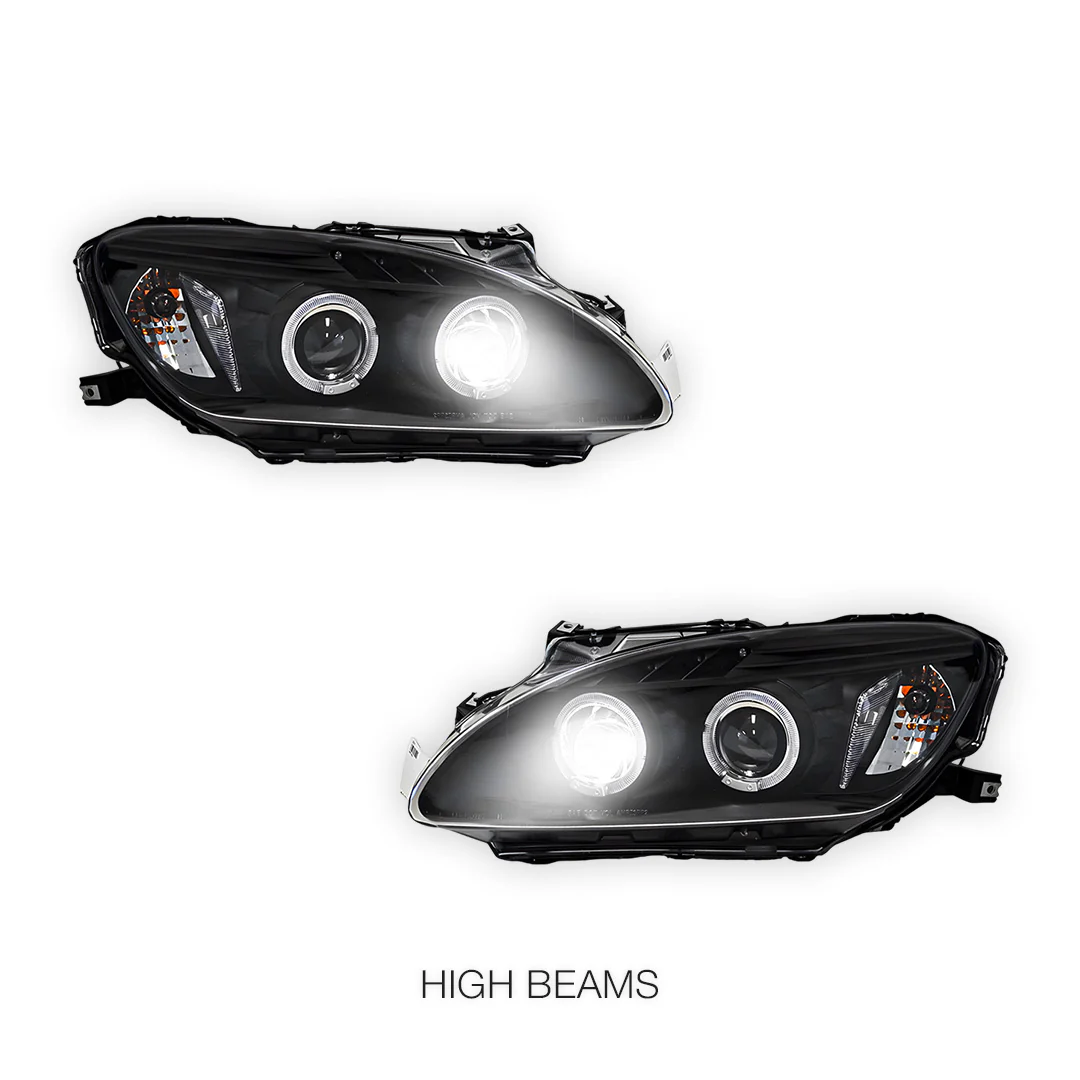 Honda S2000 AP1 Series 1 (1999 - 2001) Black Angel Eyes Projector Headlights LH + RH - Image 6