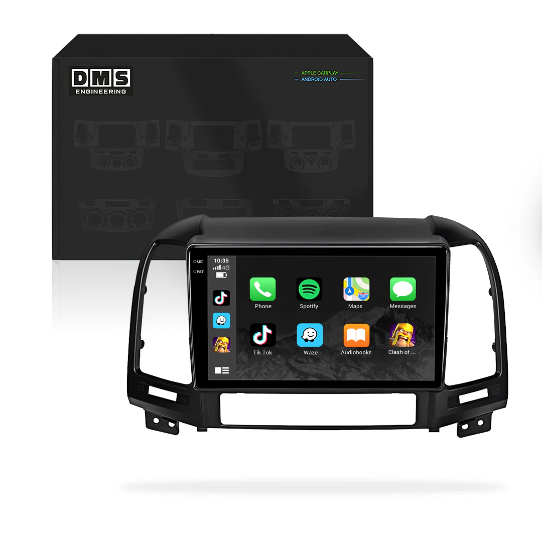 Hyundai Sante Fe (2006 - 2012) 9" Wireless Android 15 Touchscreen Stereo for Apple CarPlay / Android Auto