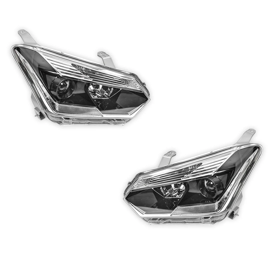 Isuzu D-Max (2016 - 2020) Black Projector LED DRL OEM Style Headlights LH + RH - Image 2