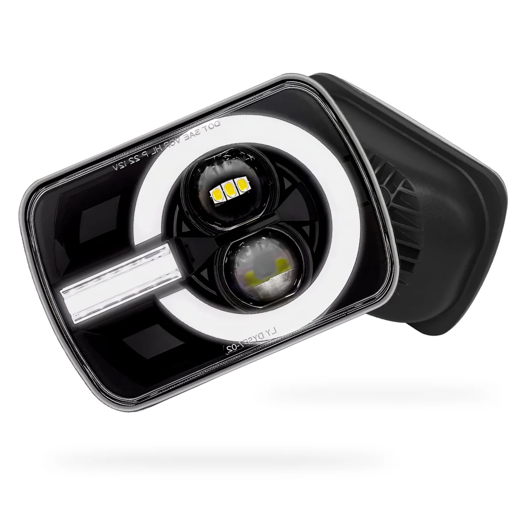 Jeep Cherokee XJ (1984 - 2001) LED Headlights Halo DRL LH + RH