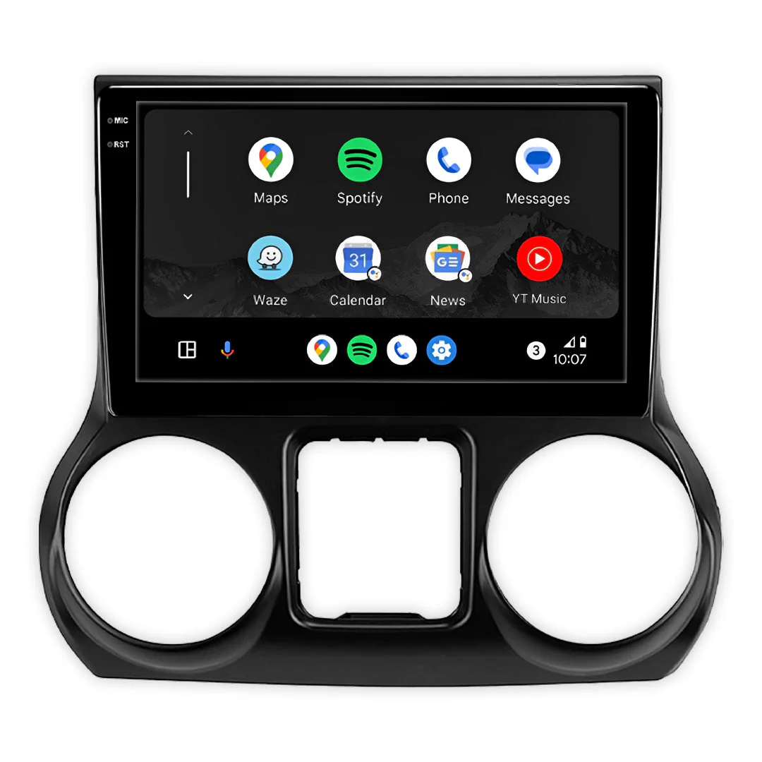 Jeep Wrangler JK 3-Door (2010 - 2018) 10" Wireless Android 16 Car Stereo for Apple CarPlay / Android Auto - Image 3