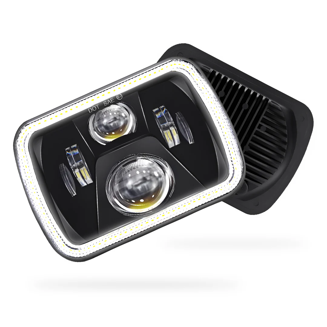 Jeep Wrangler YJ (1987 - 1995) LED Headlights Halo DRL  LH + RH - Image 25