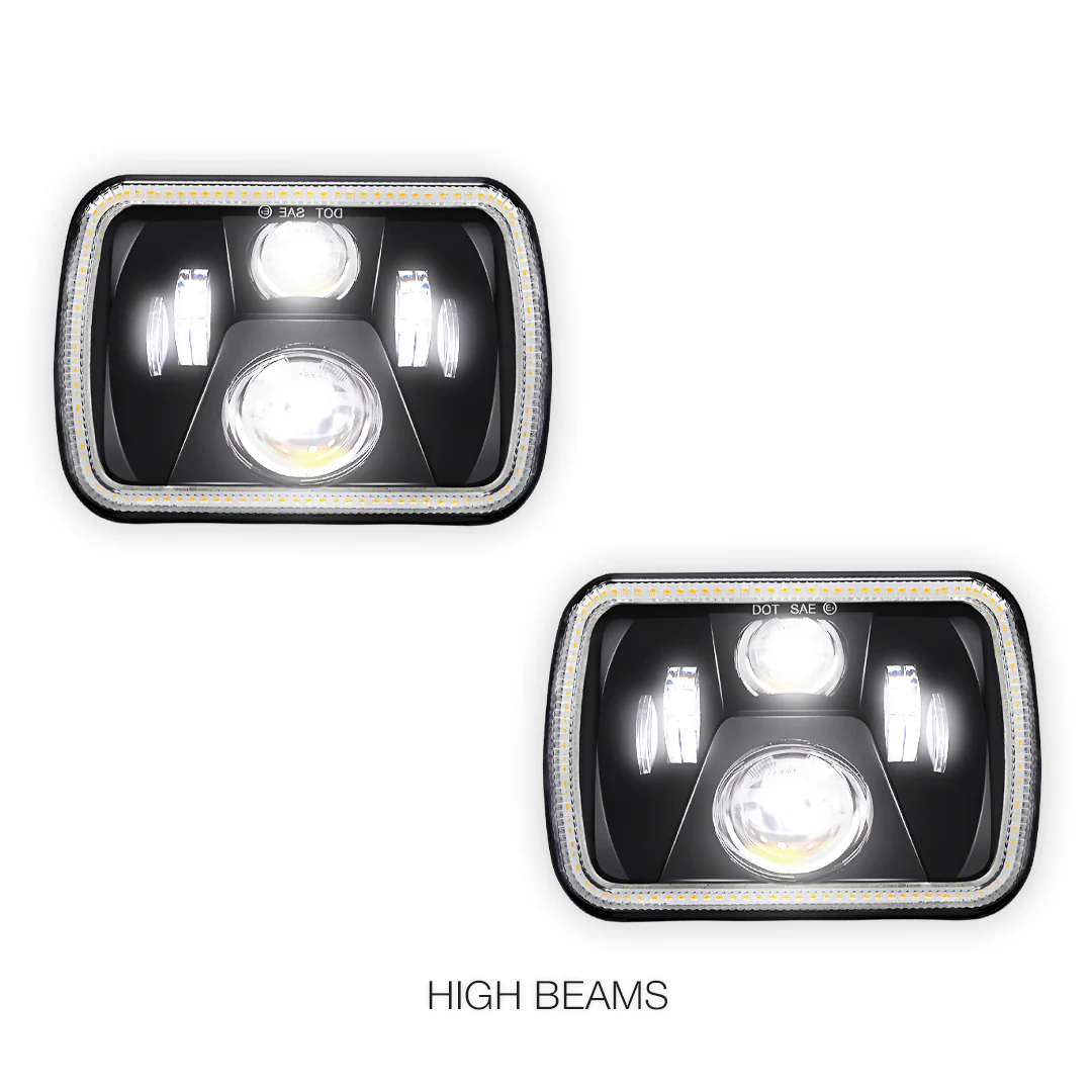 Jeep Wrangler YJ (1987 - 1995) LED Headlights Halo DRL  LH + RH - Image 29