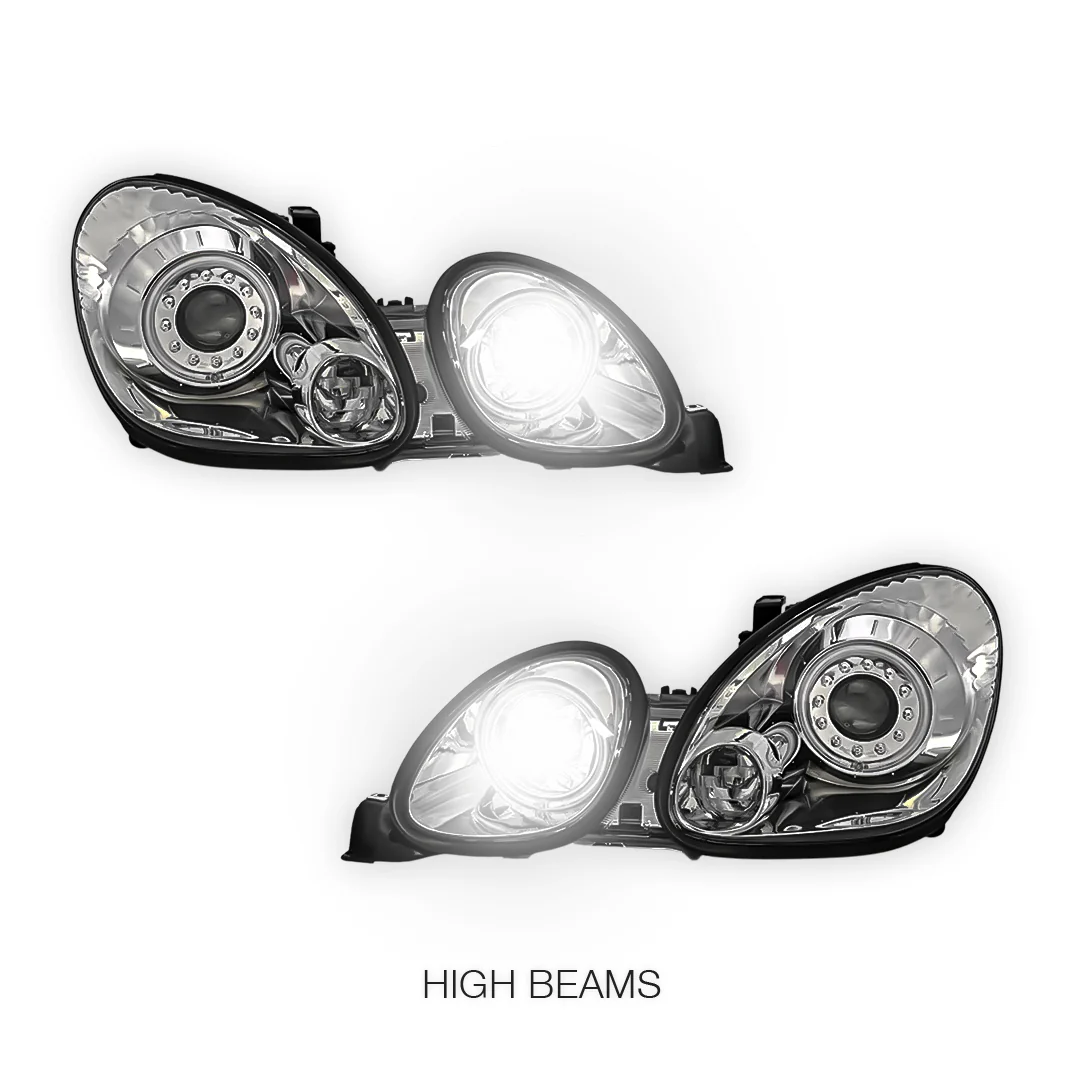 Lexus GS300 JZS160R (1998 - 2005) Crystal Clear CCFL Angel Eyes Projector Headlights LH + RH - Image 5
