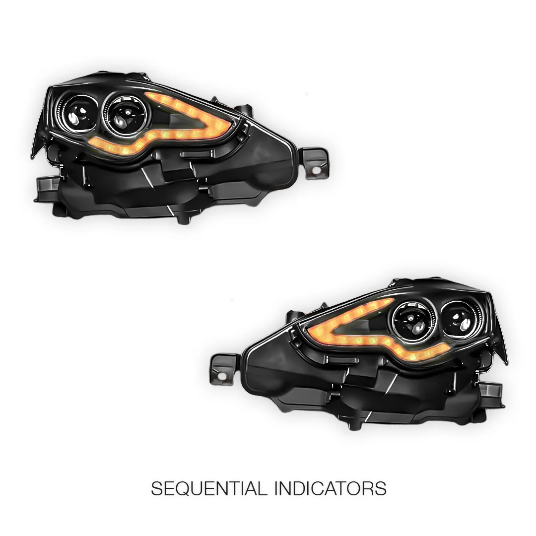Lexus IS XE30 GSE30R (2013 - 2016) Black Full LED DRL Day Time Projector Headlights LH + RH - Image 4