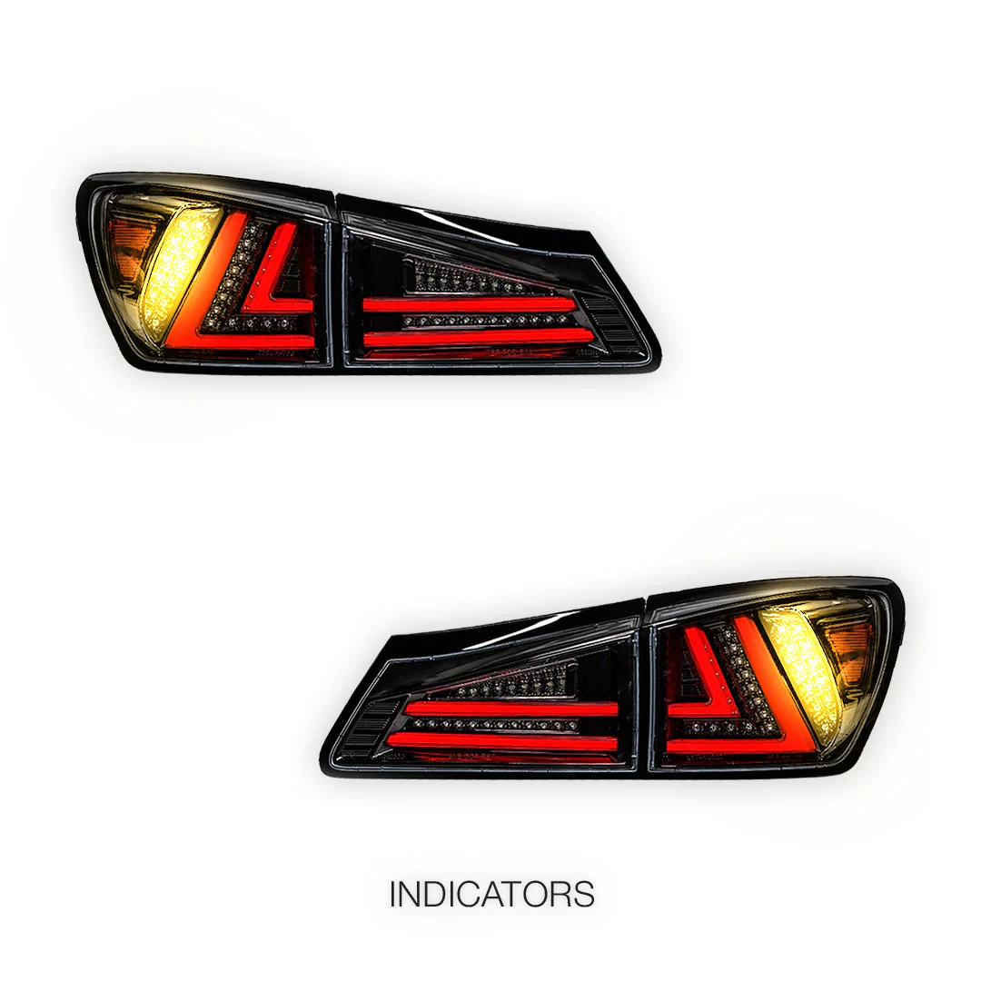 Lexus IS GSE20 (2005 - 2013) 3D Full LED Stripe Tail Lights LH + RH - Image 4