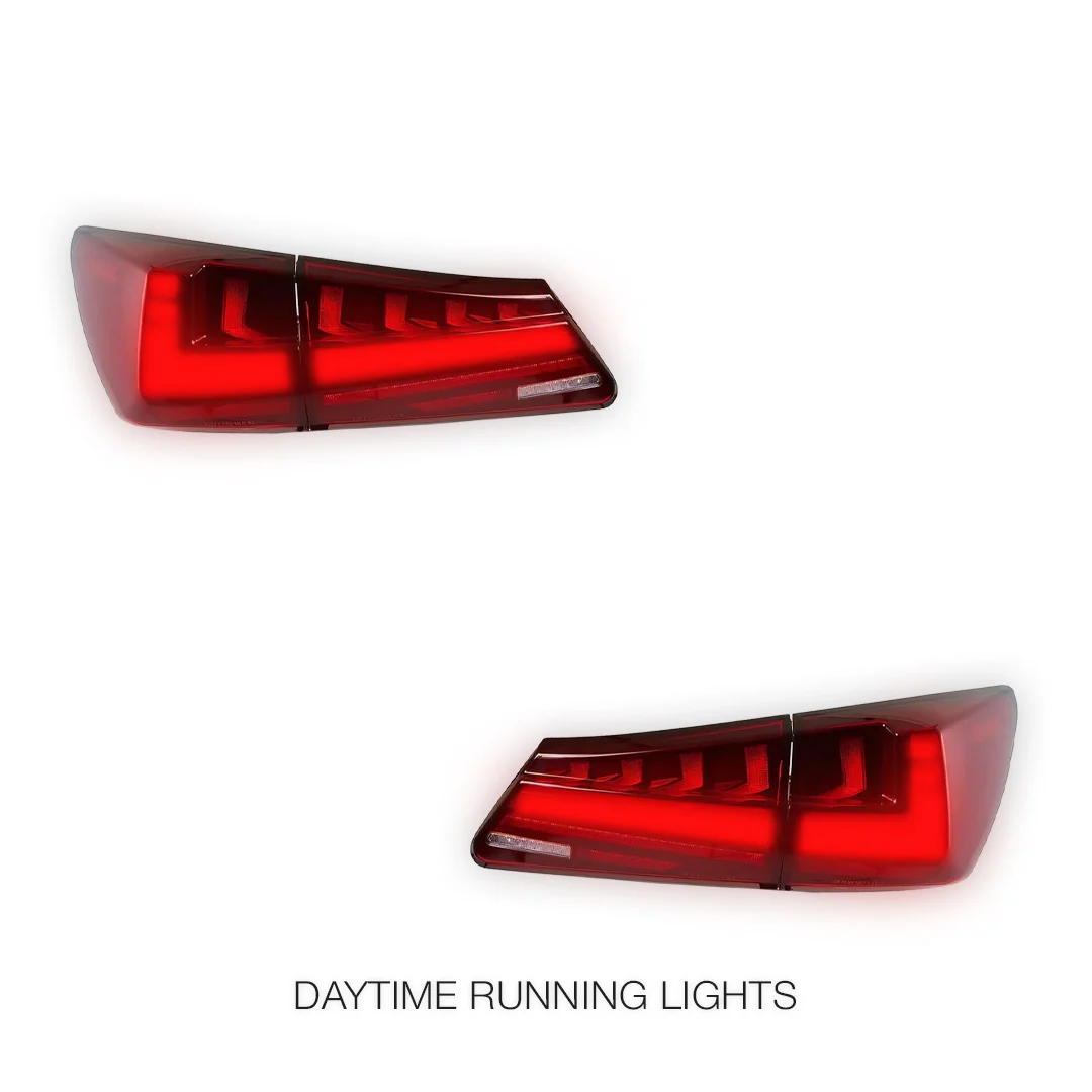 Lexus IS250 GSE20 (2006 - 2012) Nike Style Sequential Red Full LED Tail Lights LH + RH - Image 3