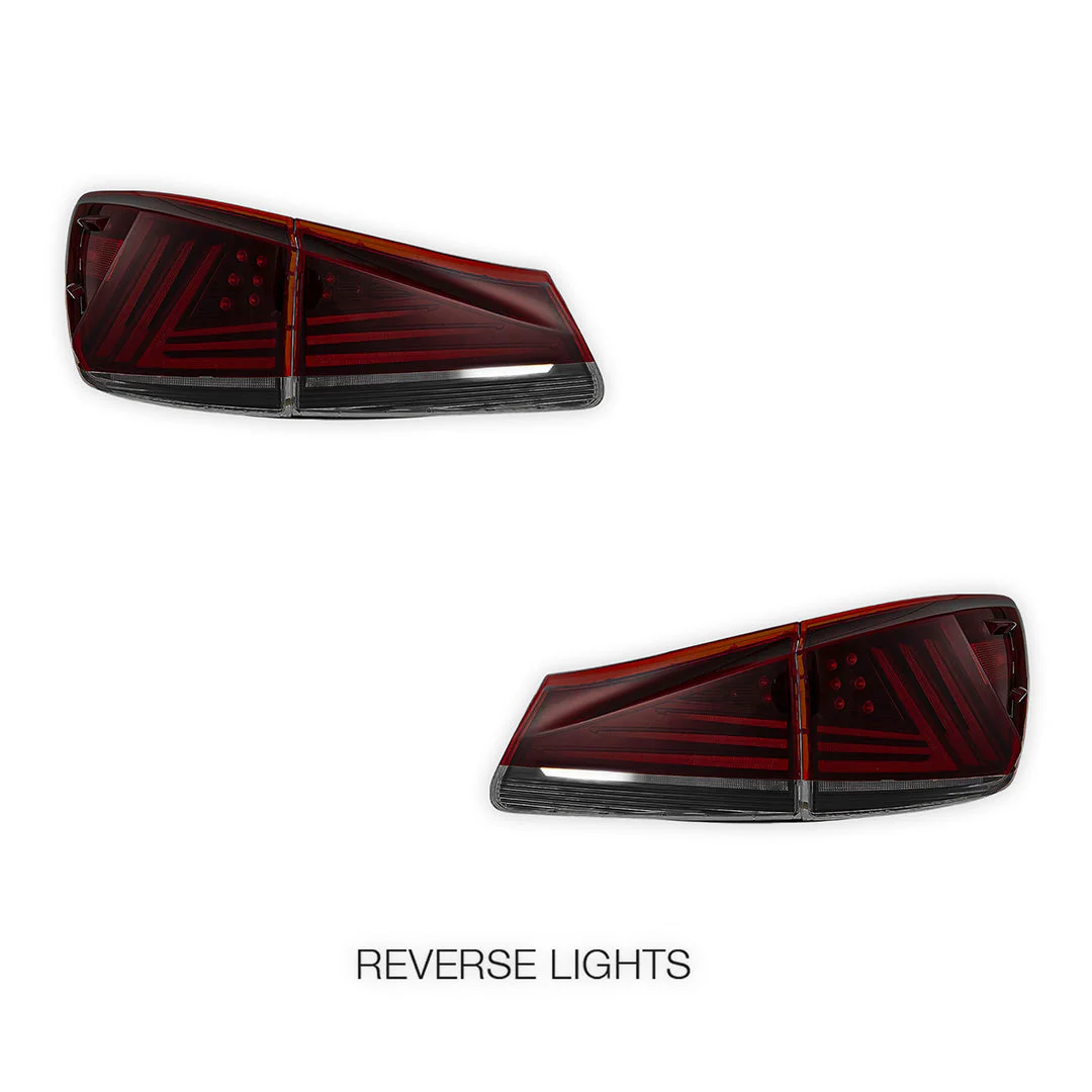 Lexus IS350 GSE21 (2006 - 2012) Sequential Red Full LED Tail Lights LH + RH - Image 5