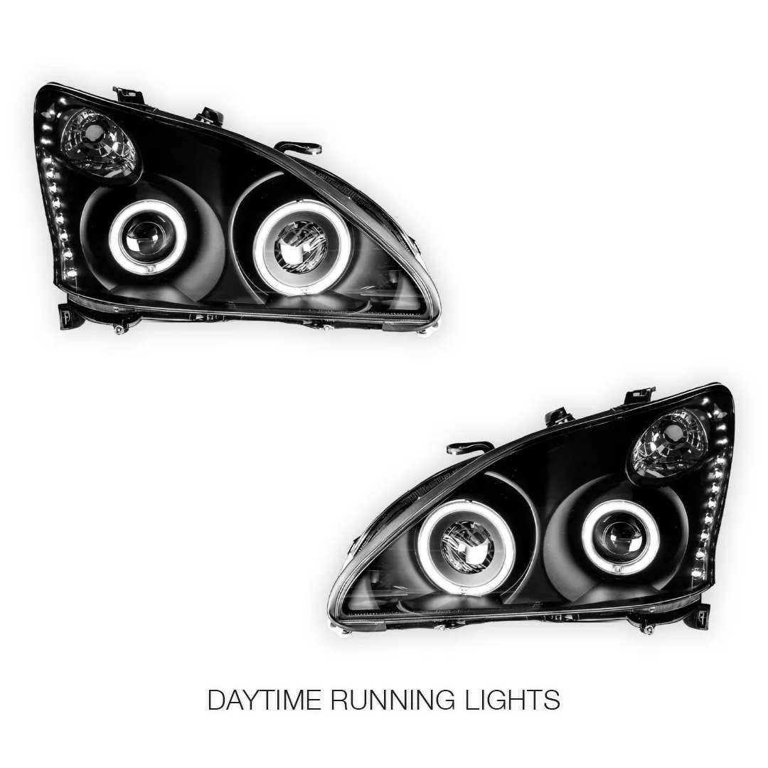 Lexus RX350 GSU30 / MCU35 (2006 - 2008) LED DRL & CCFL-Angel Eyes Projector Headlights LH + RH - Image 3