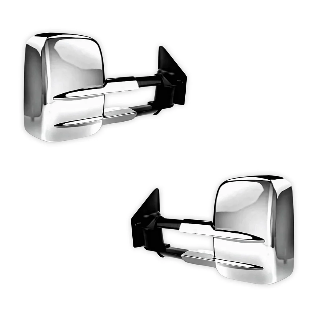 Mazda BT-50 UP / UR (2012 - 2019) Chrome Extendable Towing Side Mirrors - Image 3