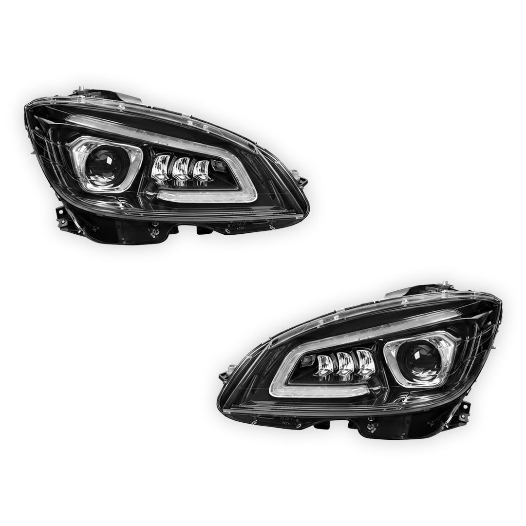 Mercedes-Benz C-Class W204 (2008- 2011) Xenon Laser LED DRL Projector Headlights LH + RH - Image 7