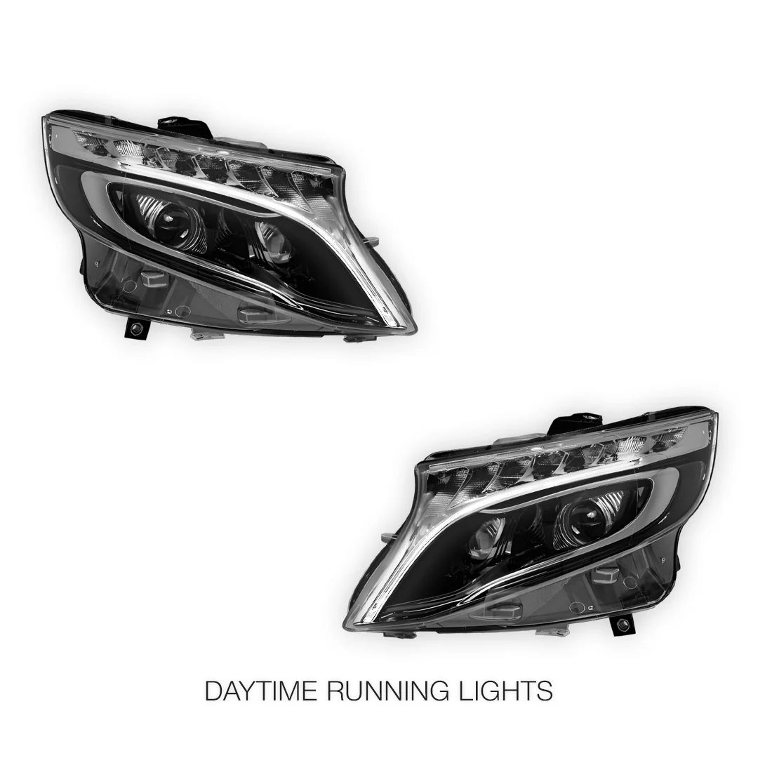 Mercedes-Benz V-Class W447 Vito / Valente (2015 - 2024) AMG Style Full LED DRL With Sequential Indicator Headlights LH + RH - Image 2