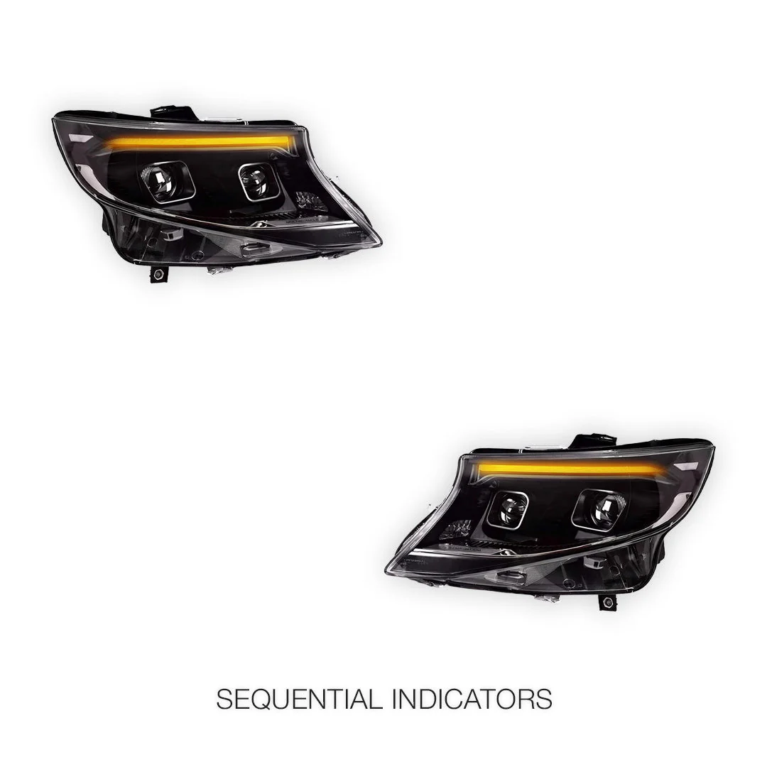 Mercedes-Benz Vito W447 (2015 - 2024) Crystal LED Style Sequential Projector Headlights LH + RH - Image 3