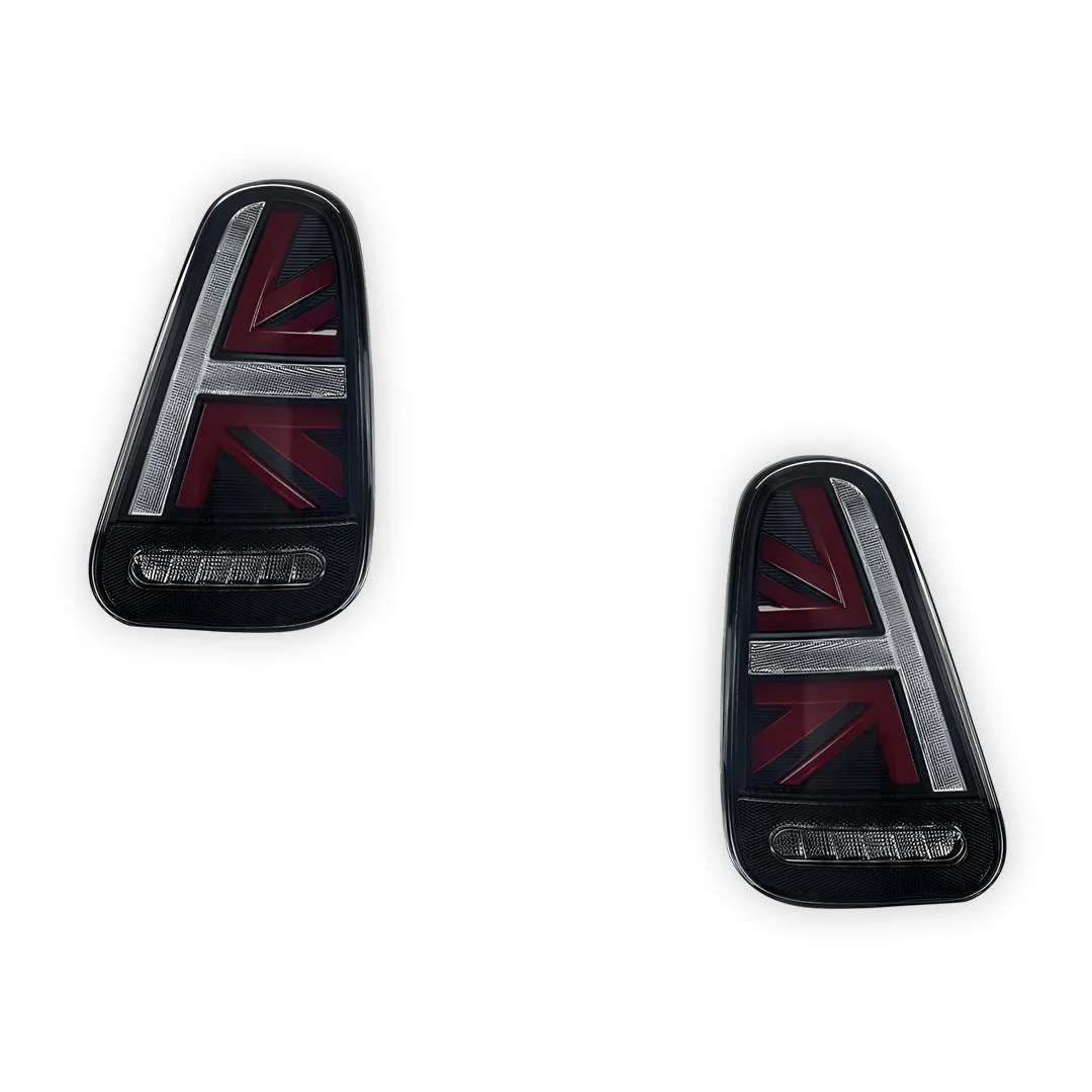 Mini Cooper R50 / R52 / R53 (2001 - 2006) Union Jack Style Sequential Smoked Full LED Tail Lights LH + RH - Image 6