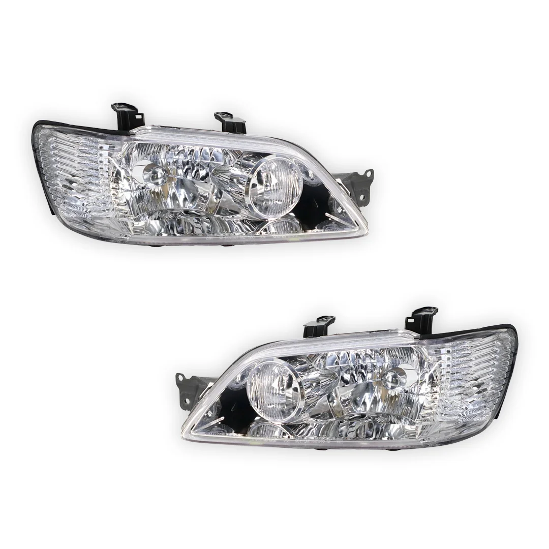 Mitsubishi Lancer CG (2002 - 2003) Chrome Headlights LH + RH - Image 2