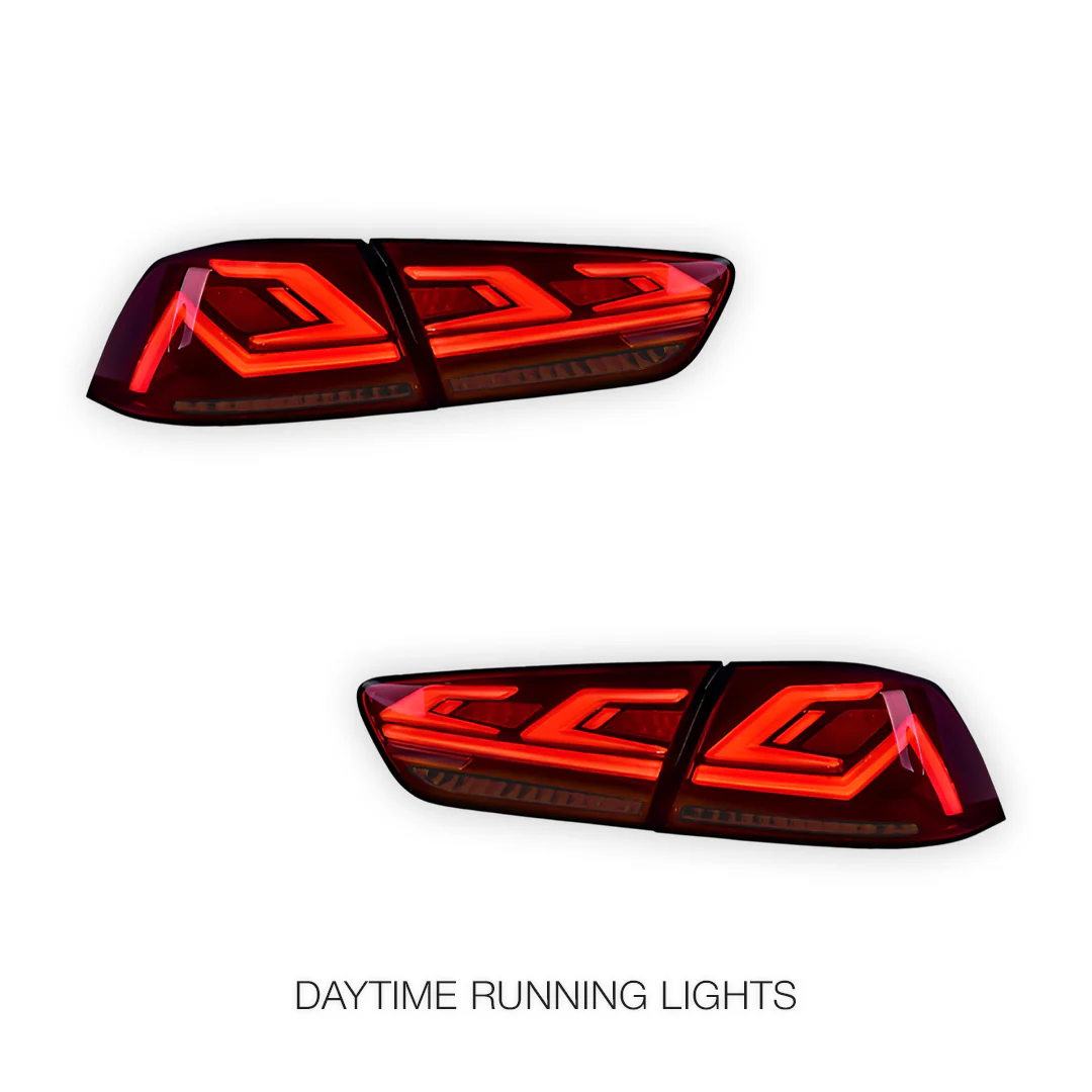 Mitsubishi Lancer Evo X / CJ / CF (2008 - 2018) Sequential Red LED Tail Lights LH + RH - Image 3