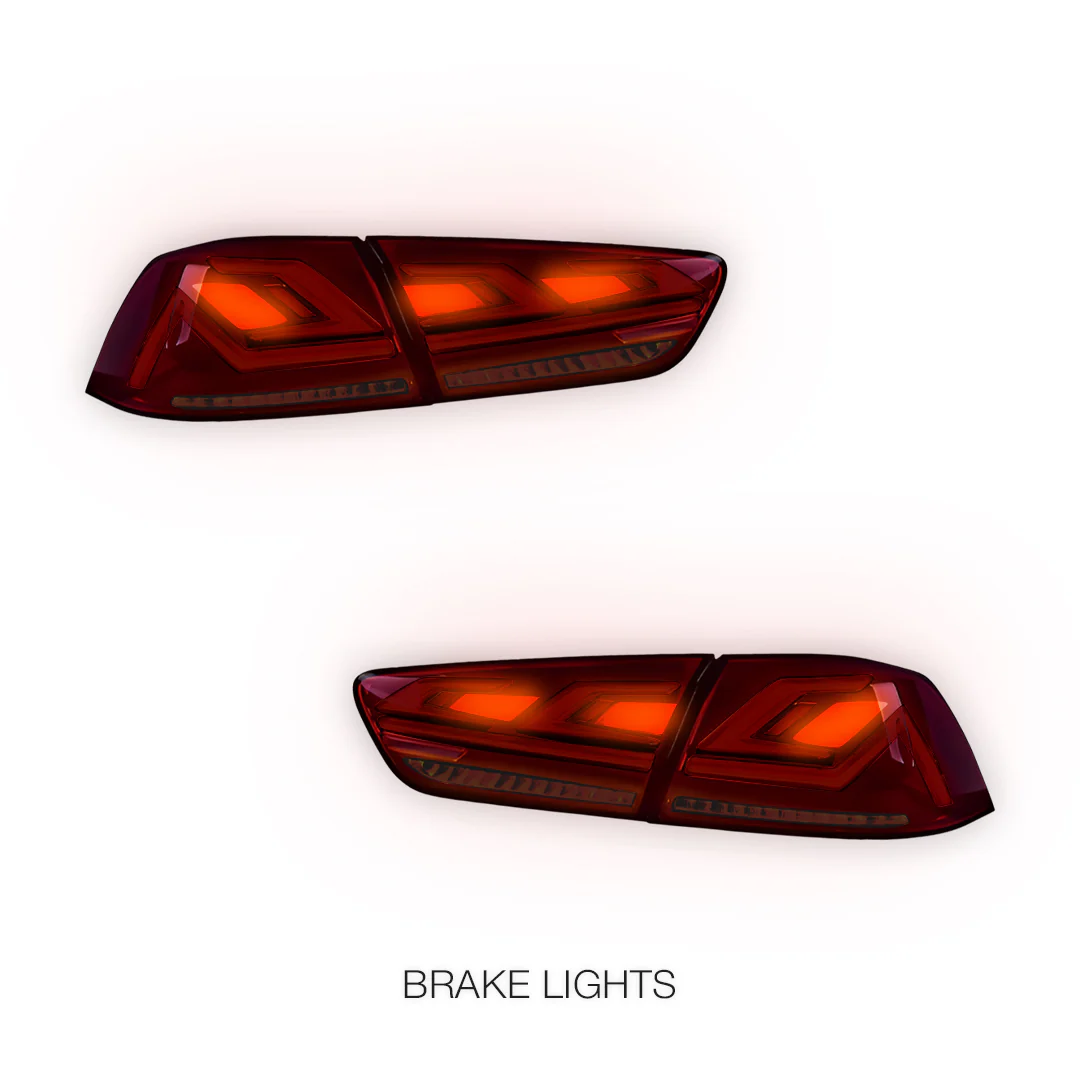 Mitsubishi Lancer Evo X / CJ / CF (2008 - 2018) Sequential Red LED Tail Lights LH + RH - Image 4