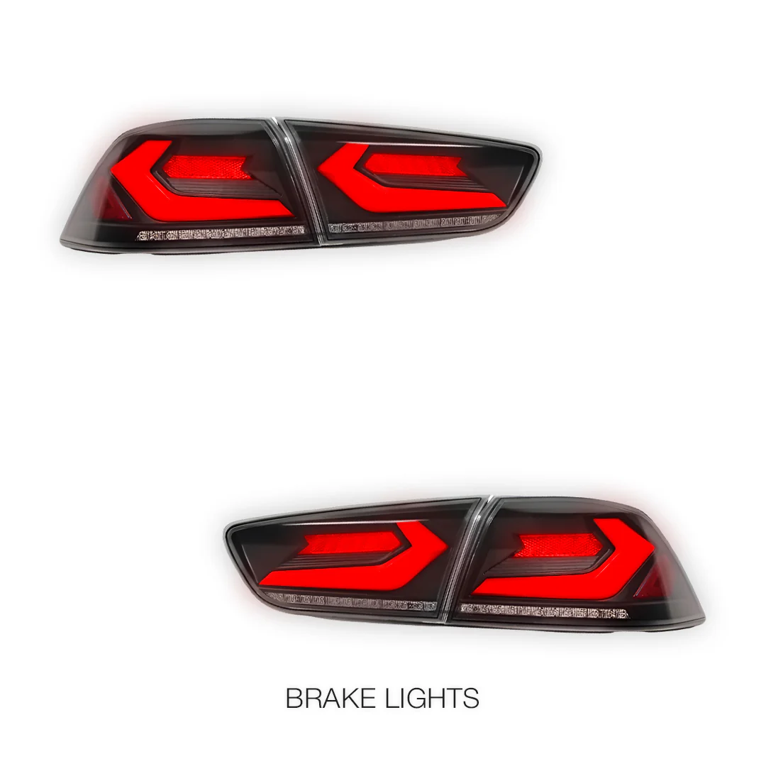 Mitsubishi Lancer Evo X / CJ / CF (2008 - 2018) Smoked 3D RGB Sequential Tail Lights LH + RH - Image 4