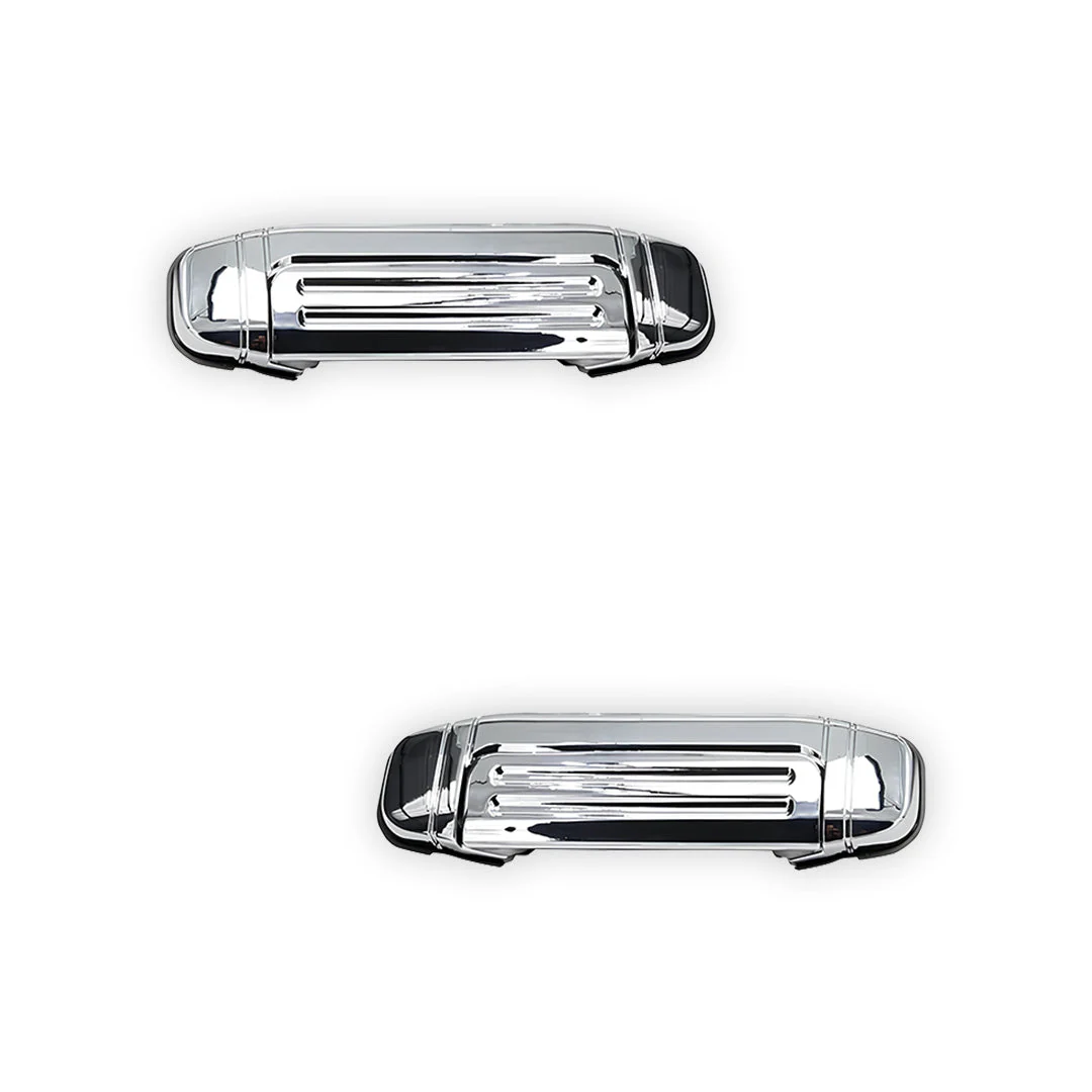 Mitsubishi Pajero NH / NK / NJ / NL (1991 - 2000) Front and Rear Clip Type Chrome Outer Door Handles LH + RH - Image 2
