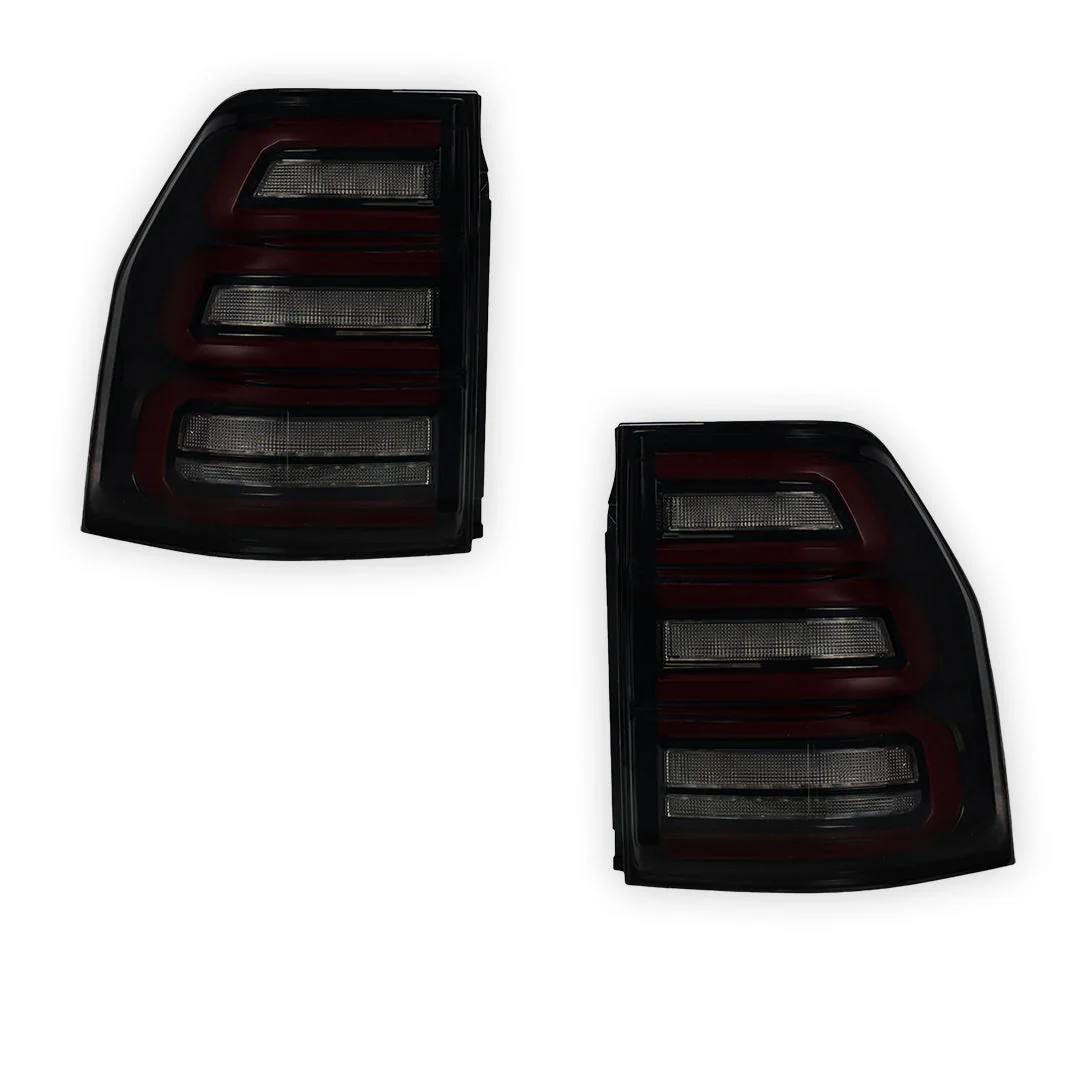 Mitsubishi Pajero NS / NT / NW / NX (2007 - 2021) Smoked White Sequential Full 3D LED Stripe Bar Tail Lights LH + RH - Image 6