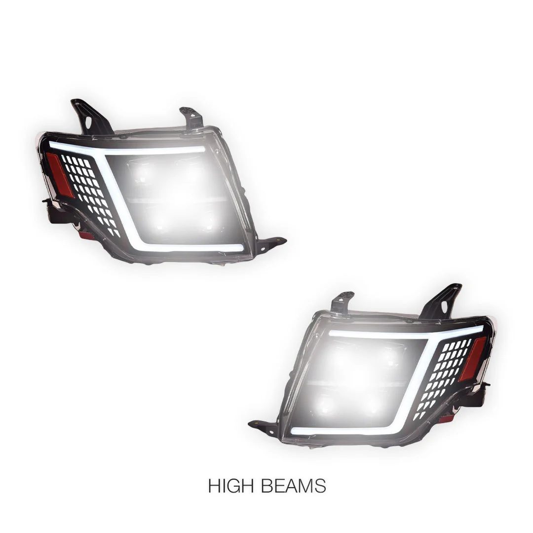 Mitsubishi Pajero NT / NW / NX (2009 - 2021) Quad Projector LED Style Sequential Indicator Headlights LH + RH - Image 5