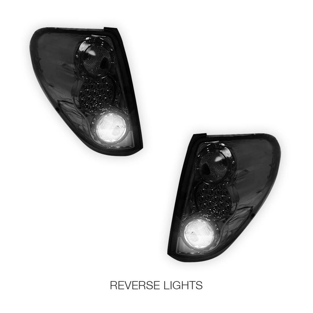 Mitsubishi Triton ML / MN (2006 - 2015) Smoked Black LED Tail Lights LH + RH - Image 6