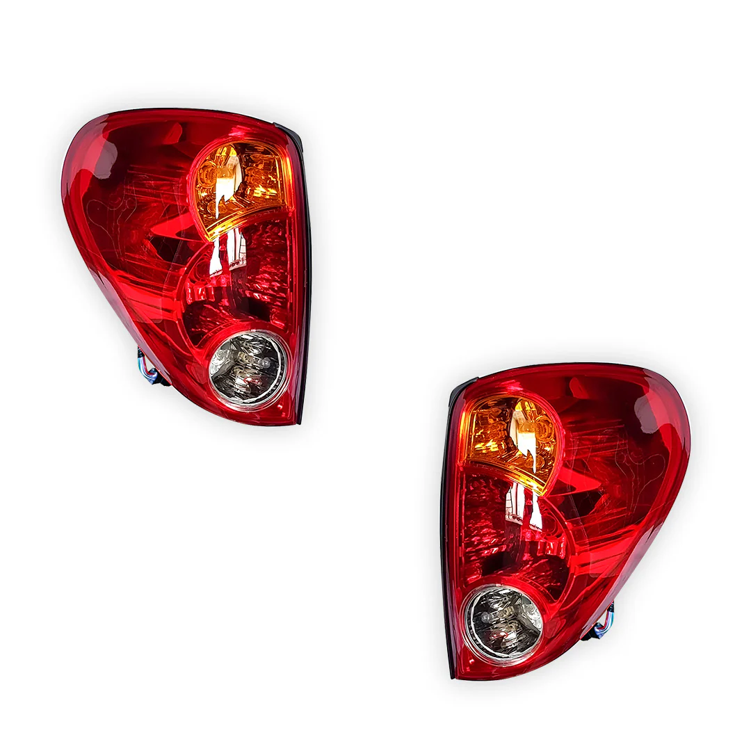Mitsubishi Triton MN (2009 - 2015) Clear / Red Halogen OEM Style Tail Lights LH + RH - Image 3