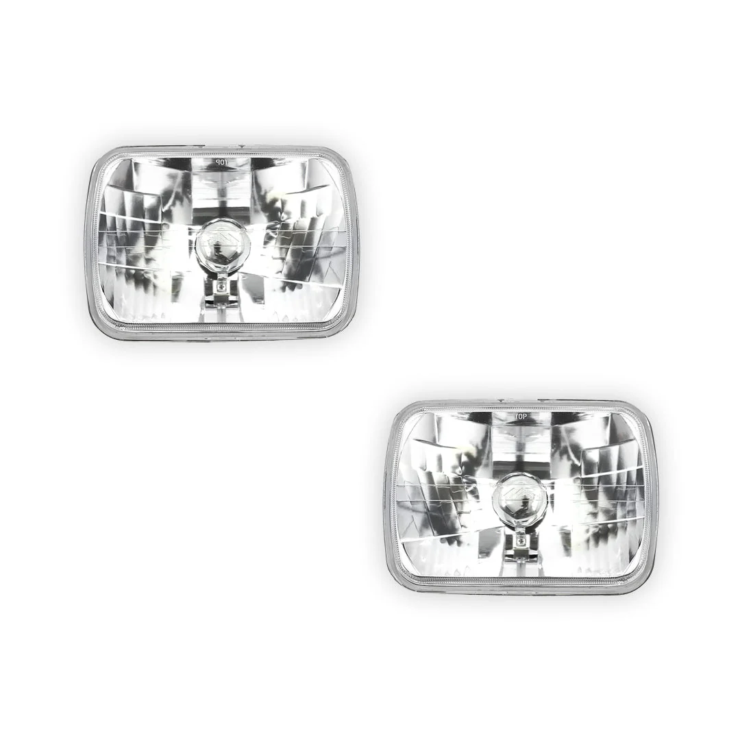 Nissan 180SX S13 Series 1 (1989 - 1990) Chrome Glass OEM Style Headlights LH + RH - Image 2